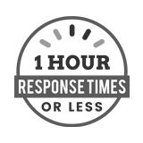 1 hour response times
