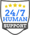 24/7 human support