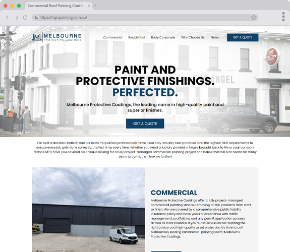 Melbourne Protective Coating old website